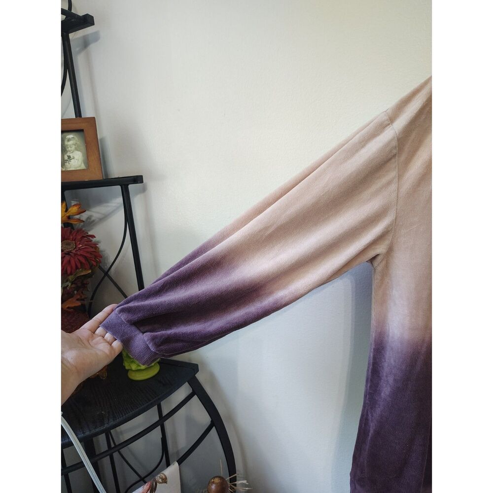 Matilda Jane Ombre Velour Sweatshirt Pink Purple Long Sleeve Pullover Large - Picture 3 of 5